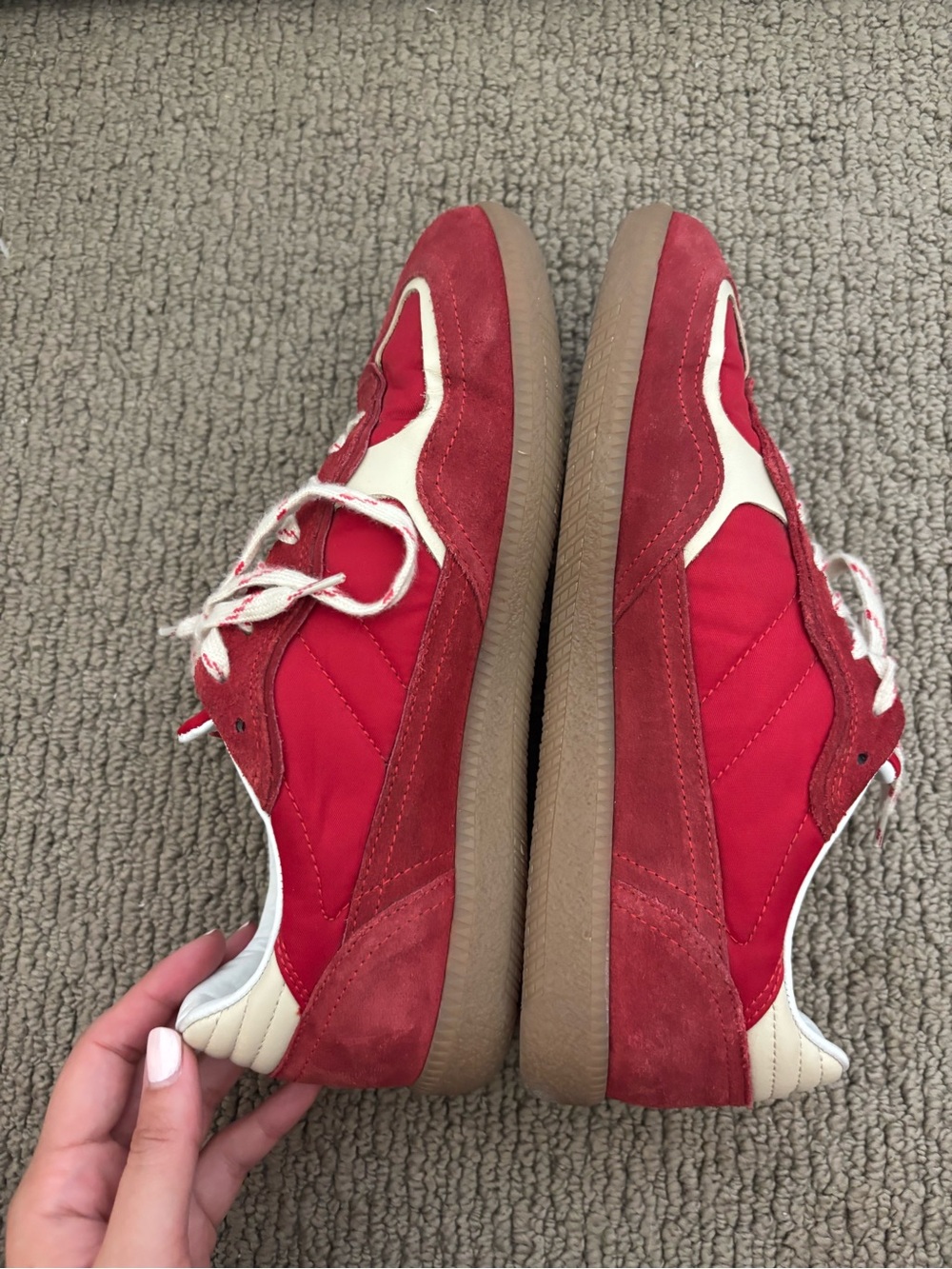 Alohas Rife red panelled nylon and suede sneakers - Picture 10 of 13